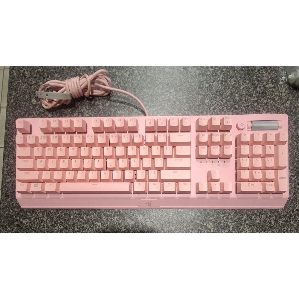 Razer BlackWidow V3 Quartz Pink Wired Gaming Keyboard Green Switch QWERTY